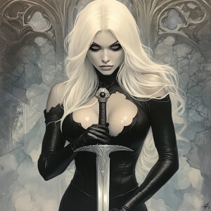 Create a photorealistic image of Lady Death from Chaos! Comics,...