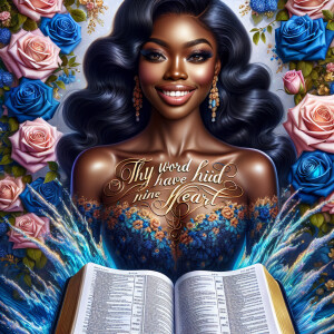 Create an image of an ultra-light-skinned African-American woman...
