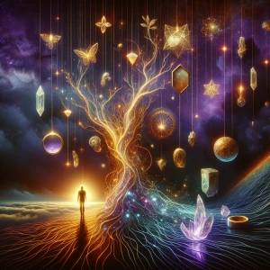 Design a surreal digital artwork titled 'Welcome to Wall of Wond...