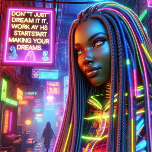 create a  ultra high resolution 3d  beautiful African American w...