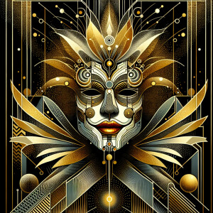 matrix, pointillism, klimt, art nouveau, clown  made out of pure...