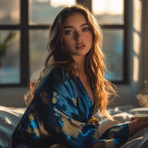 A highly realistic portrait of a beautiful Italian American tall...