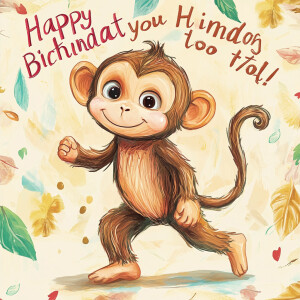 Create a beautiful birthday card with the message 'Happy Birthda...