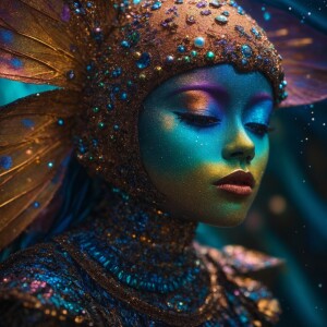 A whimsically eccentric Martian sprite, each feature a blend of...