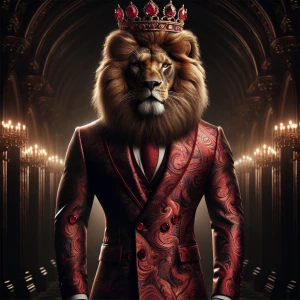 Image Description:In the center of the image stands a majestic l...