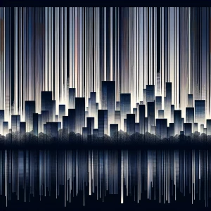 "Visualize a striking, abstract composition composed entirely of...