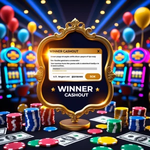 Generate an image of a "Winner Cashout" notification screenshot...