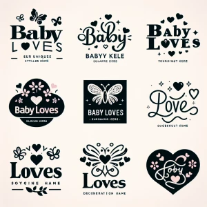 Different shaped logos for (Baby loves) logo
Use butterflies and...