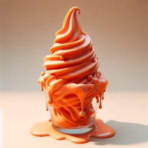 Create a hyper-realistic detailed imagery depicting lumpy, slopp...