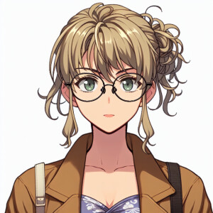 Tall Japanese female, glasses, hairstyle like Himiko from my her...