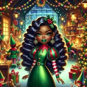 A highly detailed, realistic whimsical festive and vibrant airbr...