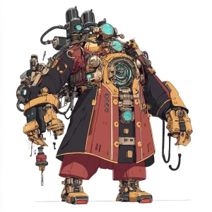 Mechanical Spymaster of Gravity,character composition, with a Wh...