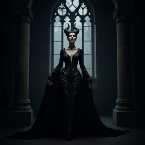 In a dark, gothic castle, a new, hot and alluring female villain...