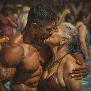 realism photo painting combination.a indian criminal sweaty mus...