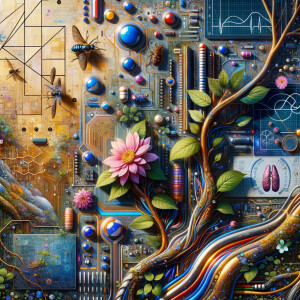 The golden ratio, Minimalist art Circuit, boards, circuitry, diagrams Cellular structures, DNA, circuit boards, colorful wires,  asian and Egyptian  graffiti, lie detector graphs, cardio, printout , branches infinity sign, cave, Art, handprints, distant birds flying, flowering vines, abstract gestural painting, dna