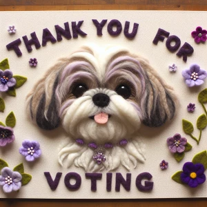 Felt animal thank you for voting Campaign poster- thank you for...