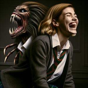 detailed and realistic image of a young woman inspired by Hermio...