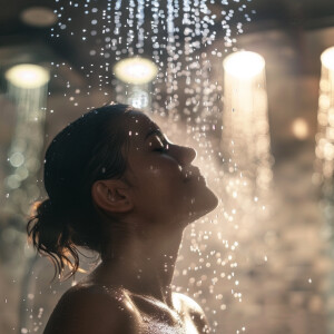 In the shower