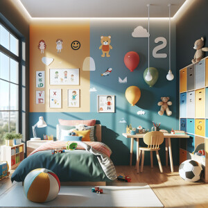 Реалистичные графические решения в детской комнате