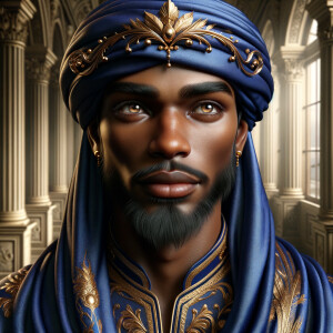 A hyper-realistic image of an African-American Jesus Christ, ser...
