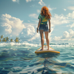 High resolution, photorealistic image. Light ginger haired femal...