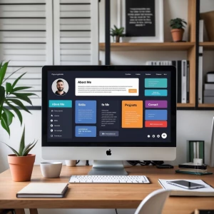 Build personal portfolio page:
It should have sections: About Me...