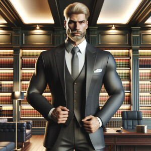 Create a detailed portrait of a muscular, blonde bearded
Blonde...