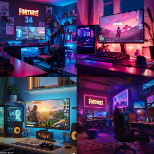 Комната, в котором стоит компьютер на экране которого игра «Fort...