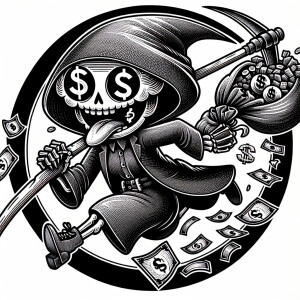 Design a circular logo featuring a cartoon character of a [sexy...