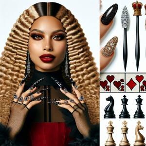 Woman’s long or peticoat  style dress and in the background an e...