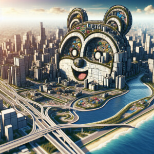 Generate a micky mouse shaped landscape