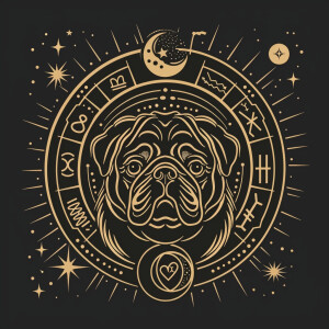 Zodiac and pug logo