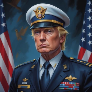 Trump in role Cpt. America