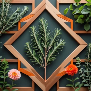 Tronco chico colgante. Con hierbas diferentes como eucalipto y R...