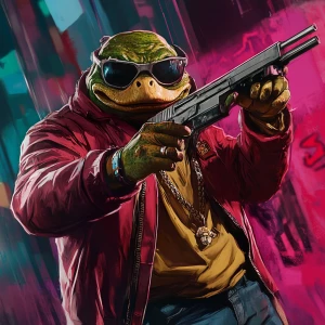MEME PEPE in GTA art style — memecoin make me super rich — highl...