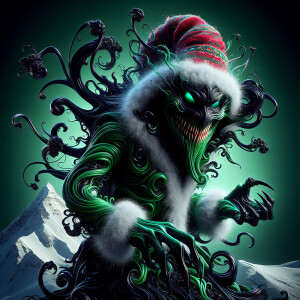 Imagine the Grinch infused with the sinister power of a Venom sy...
