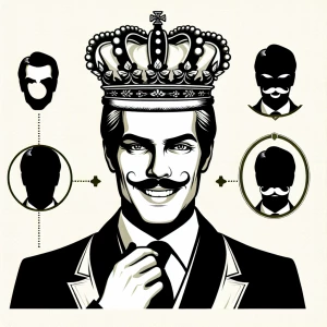 The Jokers with an evil grin with a crown elegante smoth sufistc...