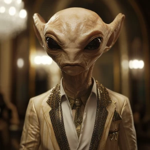 Generate an image of an extraterrestrial character styled after...