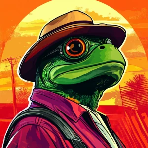 MEME PEPE in GTA art style — — in the style of a Grand Theft Au...