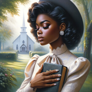 Render an airbrush oil painting of an African American woman wit...