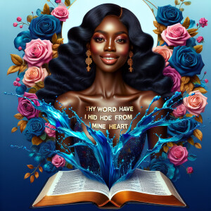 Create an image of an ultra-light-skinned African-American woman...