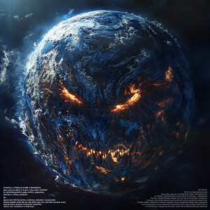 "Create a highly detailed 8K resolution matte painting of Earth...