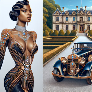 Create a vibrant, 3-D realistic illustration of an light skin, H...