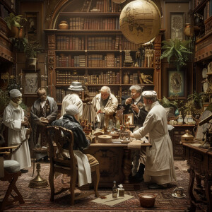 Generate 15 doctors in antique world