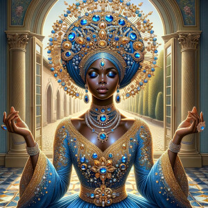 Create an illustration that embodies spirituality and a deep con...