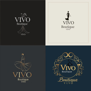 Draw a logo for the women's dress store «VIVO Boutique»