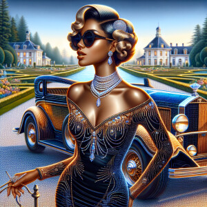 Create a vibrant, 3-D realistic illustration of an light skin, H...