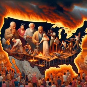 America on fire and people, laughing and being entertained by id...