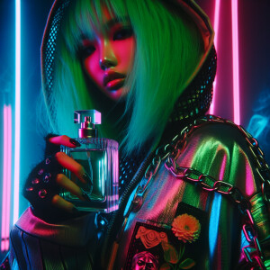 Billie Eilish with her perfume