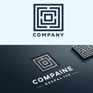 A corporate logo with a strong, square icon representing stability and growth, paired with the company’s full name in a refined sans-serif font. The icon features subtle detailing, like diagonal lines or a minimalistic pattern, to give it a distinctive yet polished look